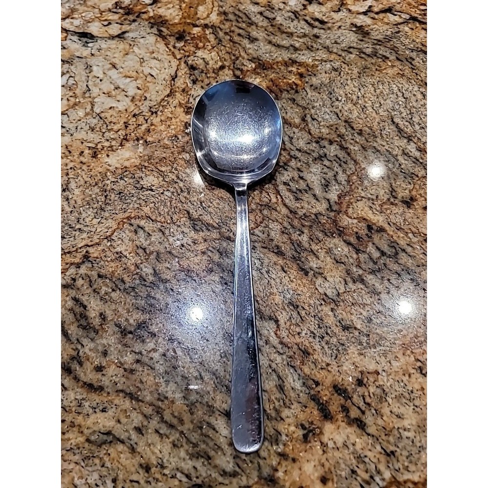 Vintage Halco Stainless Steel Flatware Shell Shaped Serving Spoon Japan